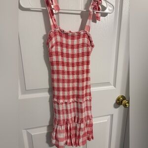 Sincerely Jules Pink and White Plaid Dress